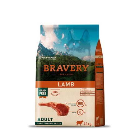 BRAVERY- LAMB ADULT L/M BREEDS 12KG
