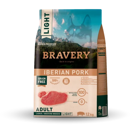BRAVERY LIGHT IBERIAN PORK ADULT L/M BREEDS 12KG
