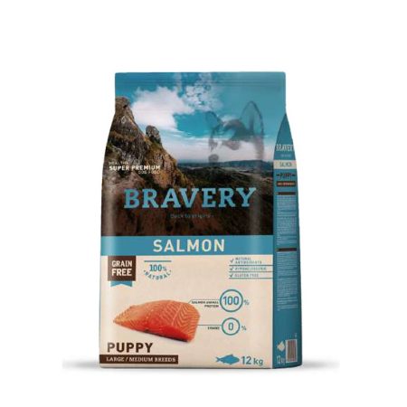 BRAVERY SALMÓN PUPPY L/M 12KG