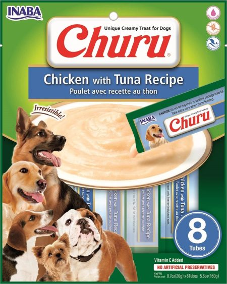 CHURU PERRO CHICKEN & TUNA 8 TUBOS