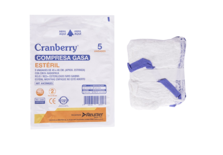 GASA COMPRESA ESTERIL 45X45 5 U
