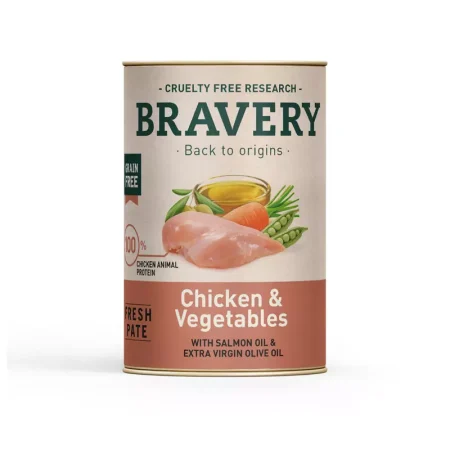 BRAVERY CHICKEN AND VEGETABLES DOG WET FOOD 290 GR