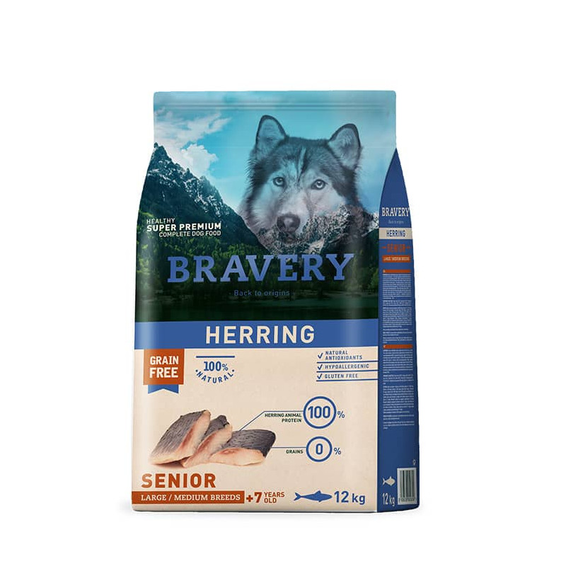 BRAVERY HERRING SENIOR L/M 12 KG